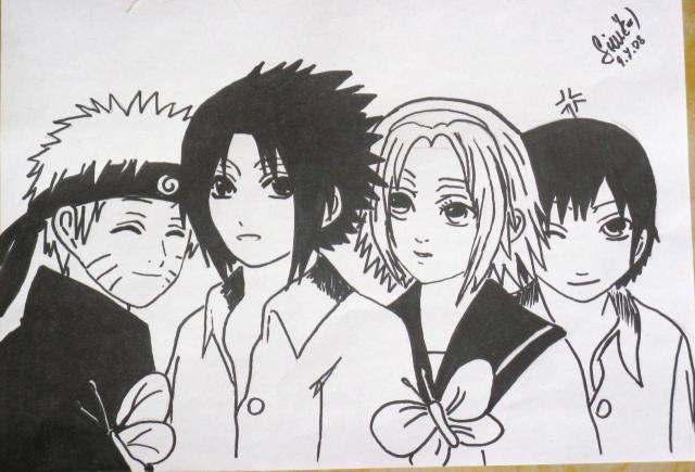 Naruto, Sasuke, Sakura, Sai - to by byl ale tým, co?? :)